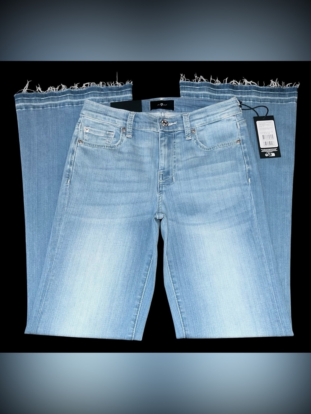 7 For All Mankind Dojo Tailorless- Unrolled Hem Jean, Size 25, NWT - Picture 7 of 13